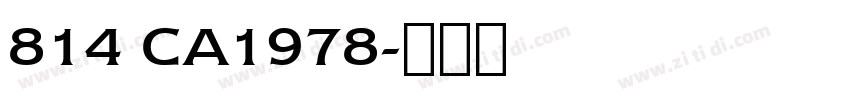 814 CA1978字体转换